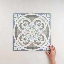 Gioia Materia Carrelage Sol Effet Carreaux De Ciment<Carrelage Imitation Carreaux de Ciment ART NOUVEAU DECOR 20x20 Music Hall - Les Carreaux de Jean