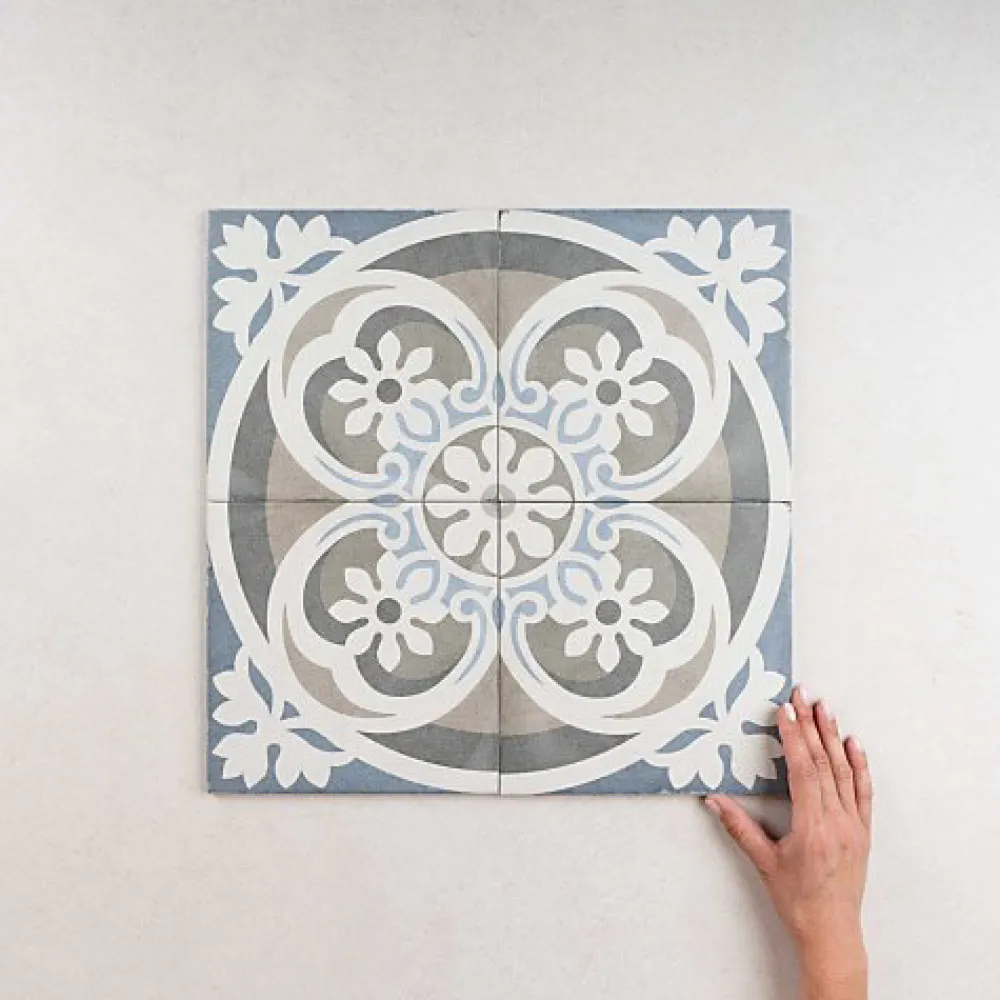 Gioia Materia Carrelage Sol Effet Carreaux De Ciment<Carrelage Imitation Carreaux de Ciment ART NOUVEAU DECOR 20x20 Music Hall - Les Carreaux de Jean