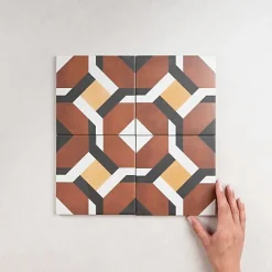 Gioia Materia Carrelage Imitation Carreaux de Ciment 15x15 Morgan - Les Carreaux de Jean- Carrelage Sol Pour Cuisine|Carrelage Sol Effet Carreaux De Ciment
