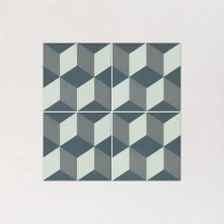 Les Carreaux De Jean  Carrelage Sol Effet Carreaux De Ciment<Carrelage Imitation Carreaux De Ciment 20x20 LA VILETTE Gustave - Les Carreaux de Jean