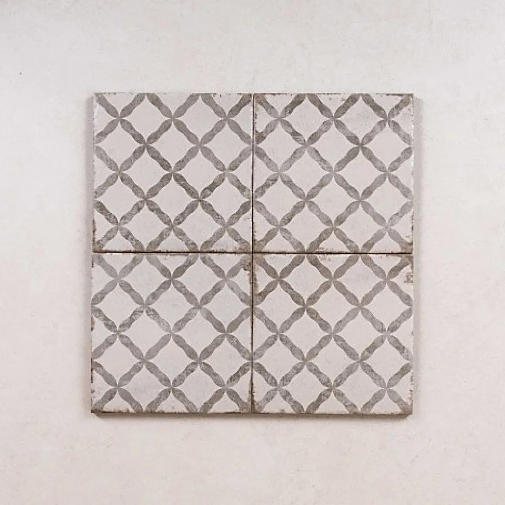 Les Carreaux De Jean Carrelage Imitation Carreaux de Ciment GRAFTON 20x20 Dorset Taupe - Les Carreaux de Jean- Carrelage Sol Effet Carreaux De Ciment|Carrelage Sol Pour Cuisine