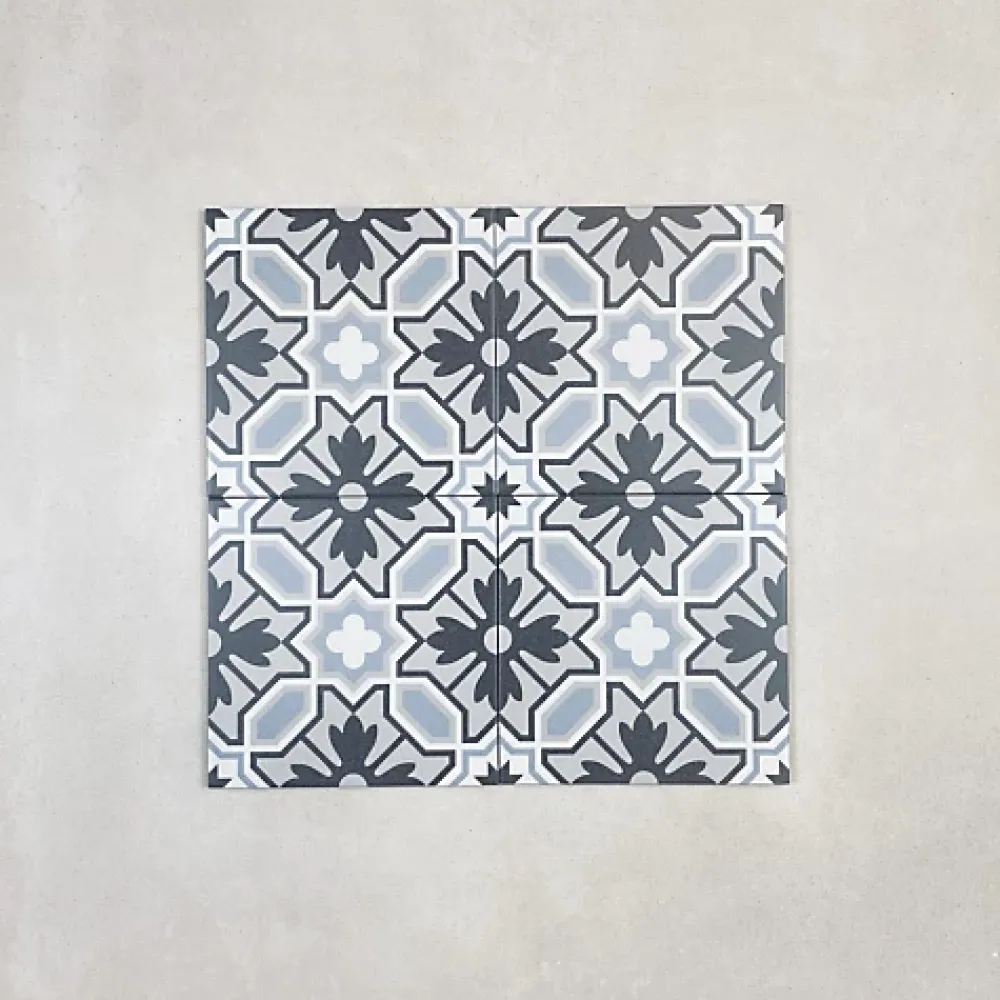 Les Carreaux De Jean Carrelage Imitation Carreaux de Ciment LA MADELEINE 20x20 Emile - Les Carreaux de Jean- Carrelage Sol Pour Cuisine