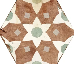 Concept Mosaïque Carrelage Sol Effet Carreaux De Ciment<Carrelage imitation carreaux ciment 21x25 cm YASMINE