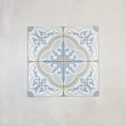 Les Carreaux De Jean Carrelage Imitation Carreaux de Ciment LA MADELEINE 20x20 Gaetine Bleu - Les Carreaux de Jean- Carrelage Sol Effet Carreaux De Ciment
