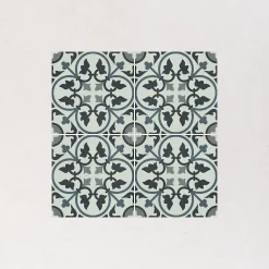 Les Carreaux De Jean  Carrelage Imitation Carreaux De Ciment 20x20 LA VILETTE Adele Bleu - Les Carreaux de Jean- Carrelage Sol Effet Carreaux De Ciment