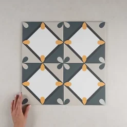 Gioia Materia Carrelage Imitation Carreaux de Ciment BAUHOME 20x20 Korolla Cold - Les Carreaux de Jean- Carrelage Sol Pour Cuisine