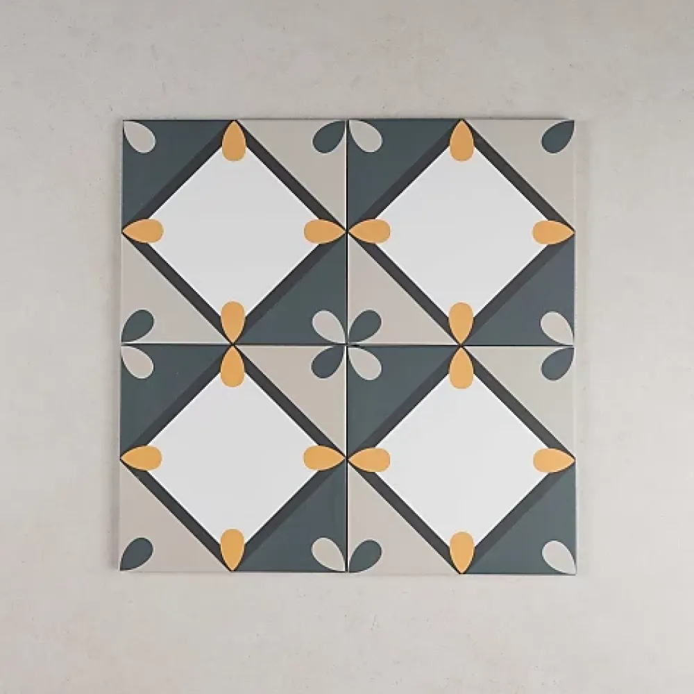 Gioia Materia Carrelage Imitation Carreaux de Ciment BAUHOME 20x20 Korolla Cold - Les Carreaux de Jean- Carrelage Sol Pour Cuisine
