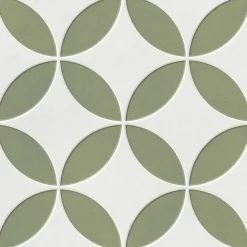 Les Carreaux De Jean Carrelage Sol Effet Carreaux De Ciment<Carrelage Imitation Carreaux De Ciment 22,3x22,3 MAYARI Green Petals - Les Carreaux de Jean
