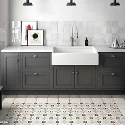 Gioia Materia Carrelage Sol Pour Cuisine|Carrelage Sol Effet Carreaux De Ciment<Carrelage Imitation Carreaux de Ciment ART NOUVEAU DECOR 20x20 Karlspatz Grey - Les Carreaux de Jean