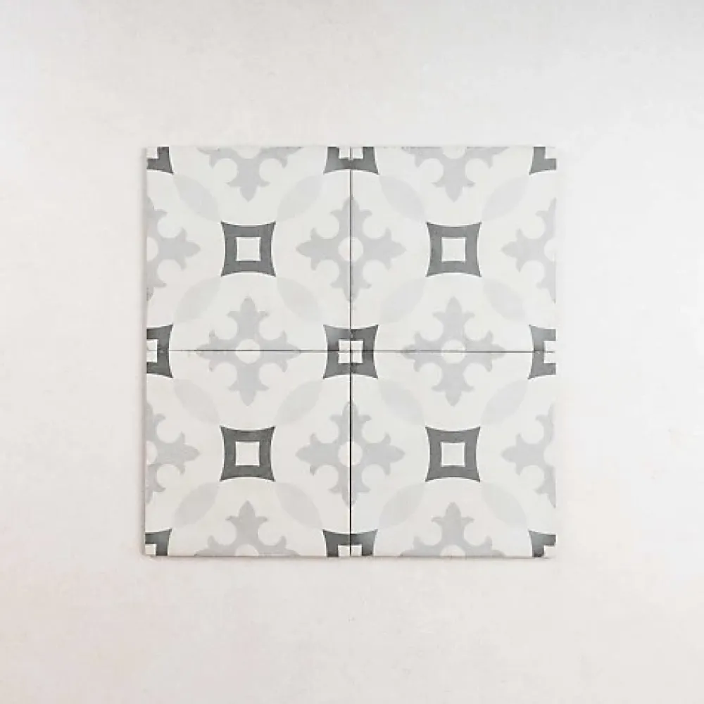 Gioia Materia Carrelage Sol Pour Cuisine|Carrelage Sol Effet Carreaux De Ciment<Carrelage Imitation Carreaux de Ciment ART NOUVEAU DECOR 20x20 Karlspatz Grey - Les Carreaux de Jean