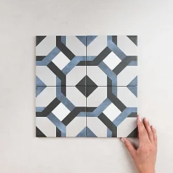 Les Carreaux De Jean Carrelage Sol Effet Carreaux De Ciment<Carrelage Imitation Carreaux de Ciment FLEUR 15x15 Laure - Les Carreaux de Jean