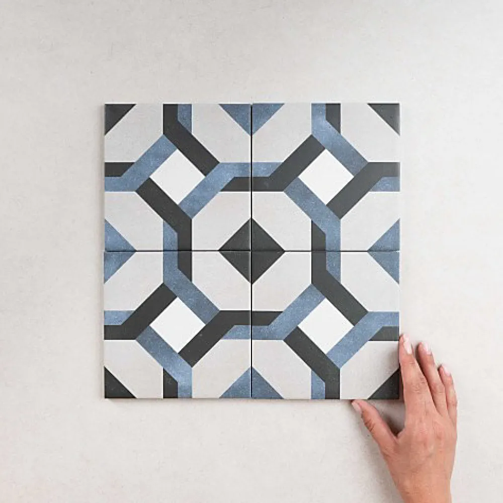 Les Carreaux De Jean Carrelage Sol Effet Carreaux De Ciment<Carrelage Imitation Carreaux de Ciment FLEUR 15x15 Laure - Les Carreaux de Jean