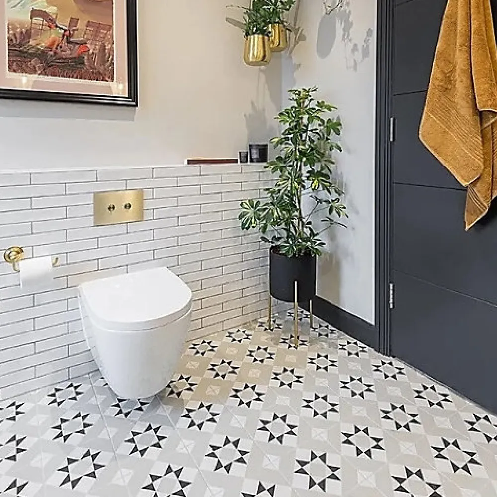 Les Carreaux De Jean Carrelage Sol Effet Carreaux De Ciment|Carrelage Sol Pour Cuisine<Carrelage Imitation Carreaux de Ciment KOMPAS 20x20 Vita - Les Carreaux de Jean