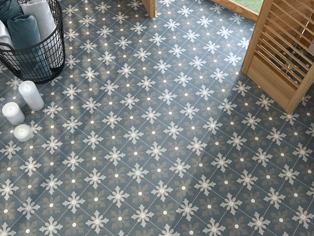 Les Carreaux De Jean Carrelage Sol Effet Carreaux De Ciment<Carrelage Imitation Carreaux De Ciment 15x15 FIORELLA Dania - Les Carreaux de Jean