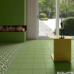 Les Carreaux De Jean Carrelage Imitation Carreaux De Ciment 20x20 RIVOLI Green - Les Carreaux de Jean- Carrelage Sol Pour Cuisine