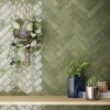 Concept Mosaïque carrelage imitation zellige 6x24.6 cm sage green- Faïence Unie|Faïence Pour Wc