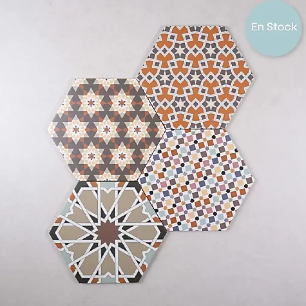 Les Carreaux De Jean Carrelage interieur Imitation Carreaux de Ciment ANDALUSI MIX 28,5x33 - Les Carreaux de Jean- Carrelage Sol Effet Carreaux De Ciment|Carrelage Sol Pour Cuisine