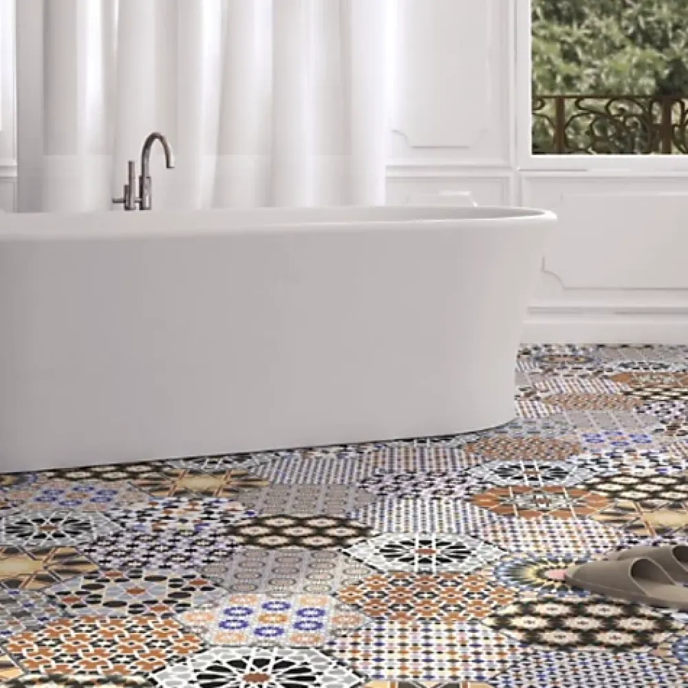 Les Carreaux De Jean Carrelage interieur Imitation Carreaux de Ciment ANDALUSI MIX 28,5x33 - Les Carreaux de Jean- Carrelage Sol Effet Carreaux De Ciment|Carrelage Sol Pour Cuisine