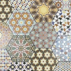 Les Carreaux De Jean Carrelage interieur Imitation Carreaux de Ciment ANDALUSI MIX 28,5x33 - Les Carreaux de Jean- Carrelage Sol Effet Carreaux De Ciment|Carrelage Sol Pour Cuisine