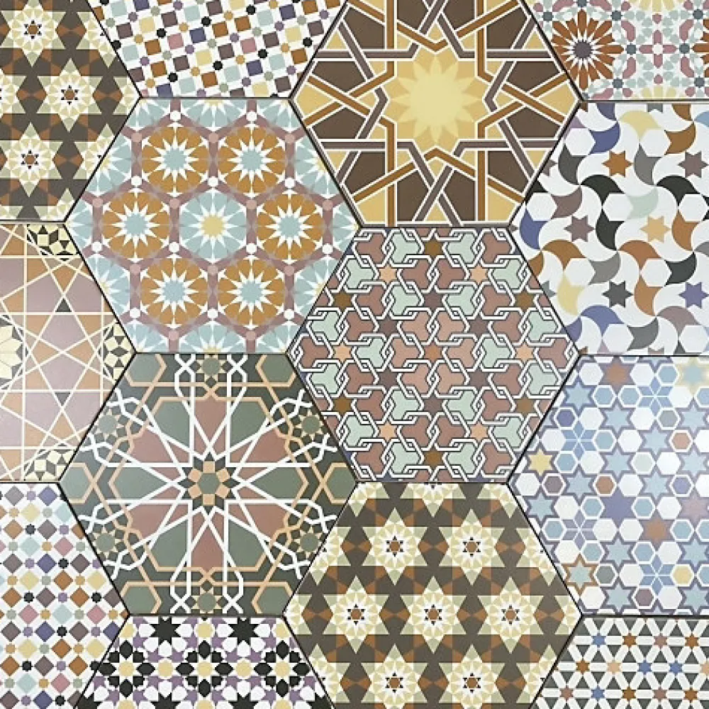 Les Carreaux De Jean Carrelage interieur Imitation Carreaux de Ciment ANDALUSI MIX 28,5x33 - Les Carreaux de Jean- Carrelage Sol Effet Carreaux De Ciment|Carrelage Sol Pour Cuisine