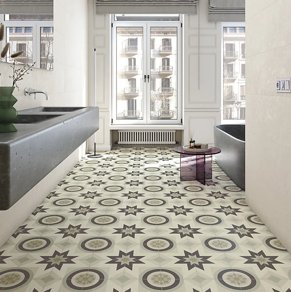 Eiffel art construction Mosaïque Pour Salle De Bains<Carrelage intérieur / extérieur effet ciment 20x20 cm BALI Nusa