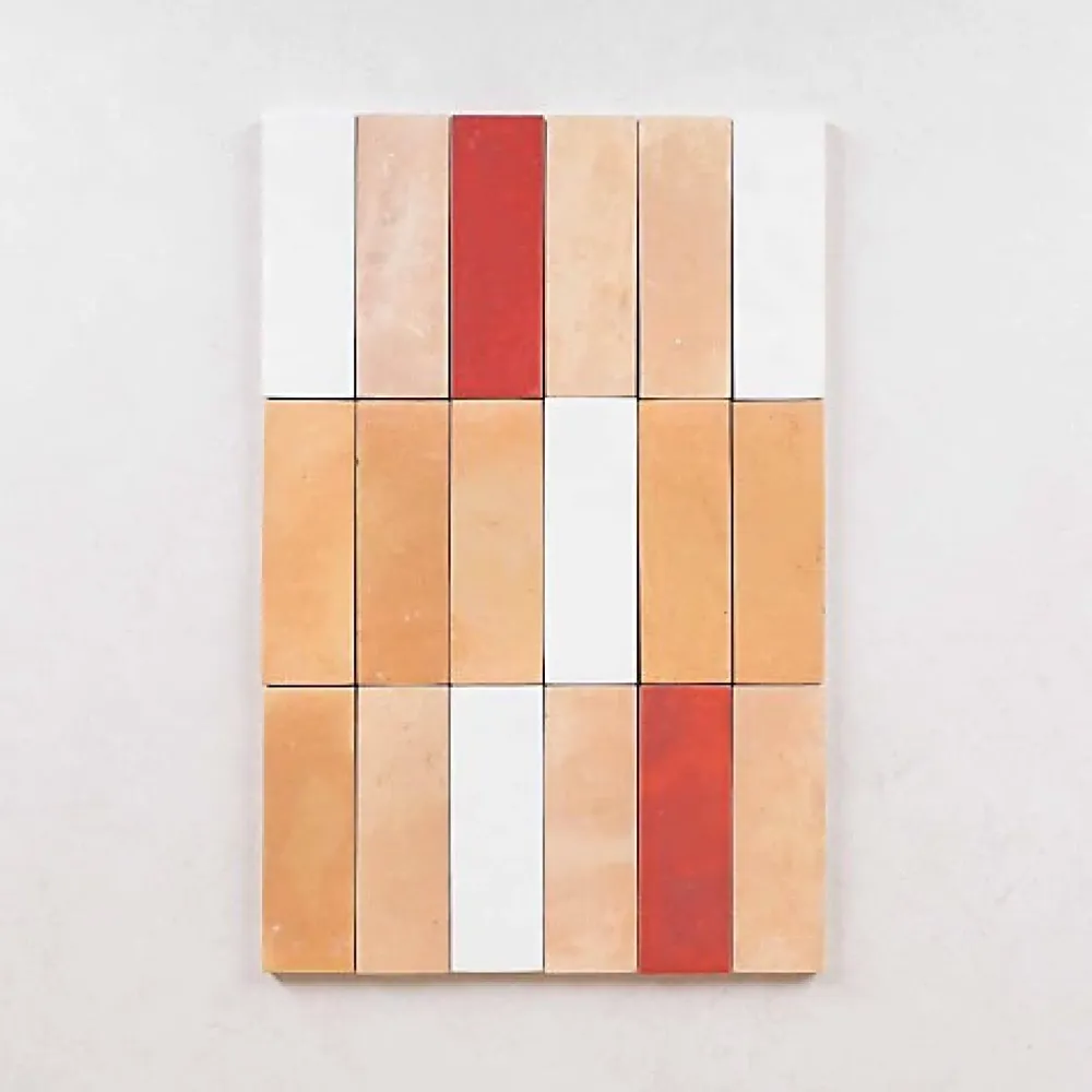 Les Carreaux De Jean Carrelage intérieur Effet Zellige Rouge BEJMAT 5x15 Carmin - Les Carreaux de Jean- Faïence Pour Cuisine|Faïence Pour Douche