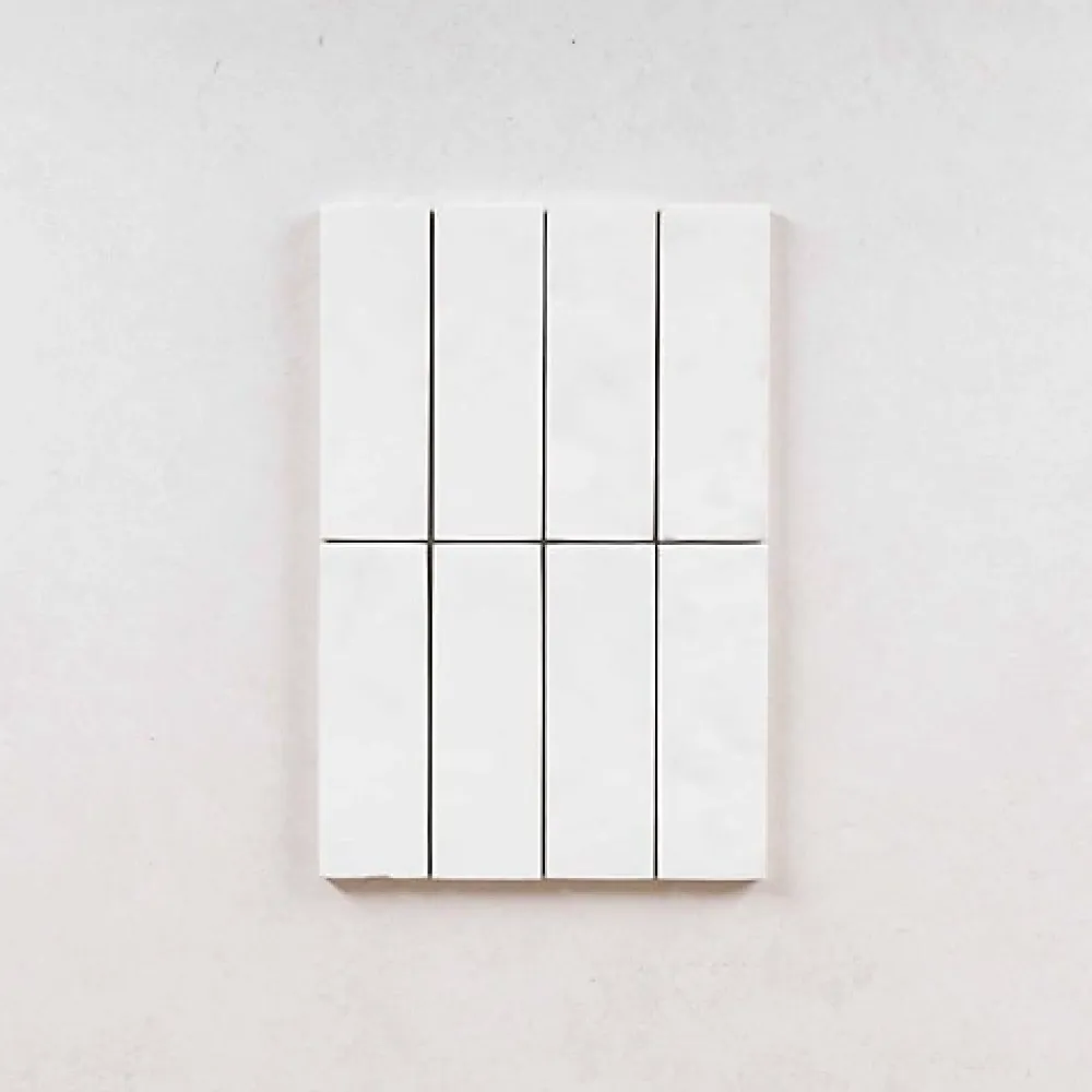 Les Carreaux De Jean Faïence Pour Salle De Bains<Carrelage intérieur Effet Zellige Blanc BEJMAT 5x15 White - Les Carreaux de Jean