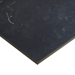 GoodHome Carrelage Sol Effet Marbre<Carrelage intérieur sol et mur effet marbre noir brillant L.59.5 x l.59.5 cm x ép.9 mm, Ultimate Marble