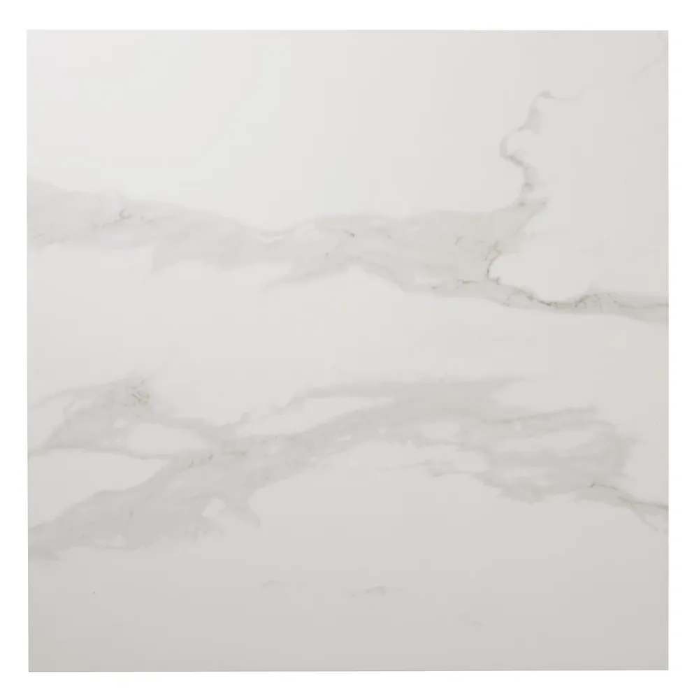 GoodHome Carrelage Mural Pour Douche|Carrelage Mural Pour Cuisine<Carrelage intérieur sol et mural Ultimate marble effet marbre L.59.5 cm x l.59.5 cm x Ep.0.9 cm blanc