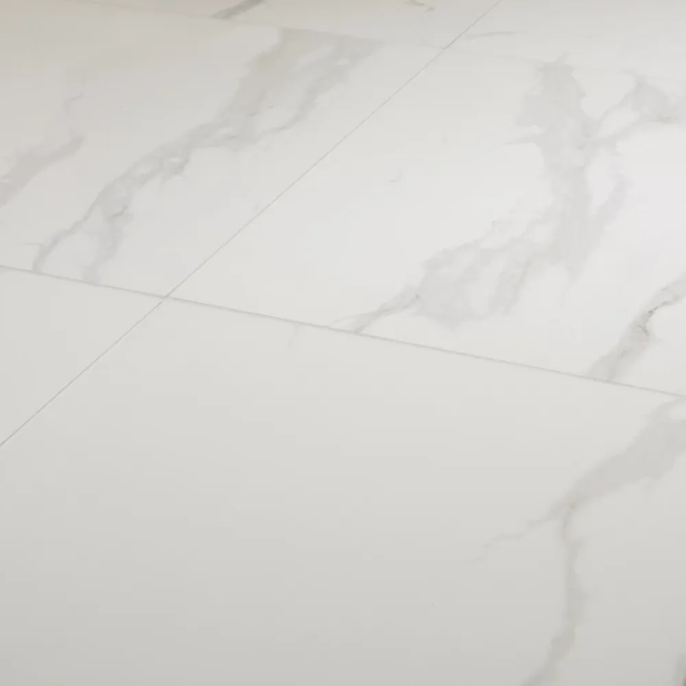 GoodHome Carrelage Mural Pour Douche|Carrelage Mural Pour Cuisine<Carrelage intérieur sol et mural Ultimate marble effet marbre L.59.5 cm x l.59.5 cm x Ep.0.9 cm blanc