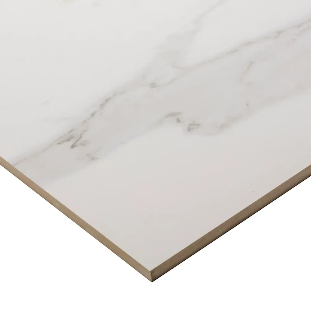 GoodHome Carrelage Mural Pour Douche|Carrelage Mural Pour Cuisine<Carrelage intérieur sol et mural Ultimate marble effet marbre L.59.5 cm x l.59.5 cm x Ep.0.9 cm blanc