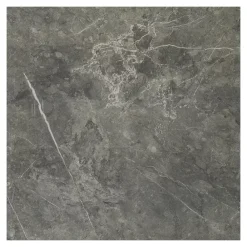 GoodHome Carrelage Mural Pour Pièce À Vivre|Carrelage Mural Effet Marbre<Carrelage intérieur sol et mur gris foncé effet marbre brillant L.59.5 x l.59.5 cm x ép.9 mm, Ultimate Marble