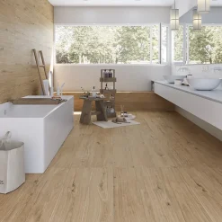 Vives Carrelage Kokkola Natural - Mat 120 x 19.4cm ( vendu par boite de 0,93 m² )- Carrelage Sol Effet Bois