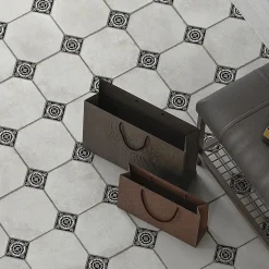 Concept Mosaïque carrelage LEEDS BLACK 33x33cm imitation carreaux ciment- Carrelage Sol Effet Carreaux De Ciment