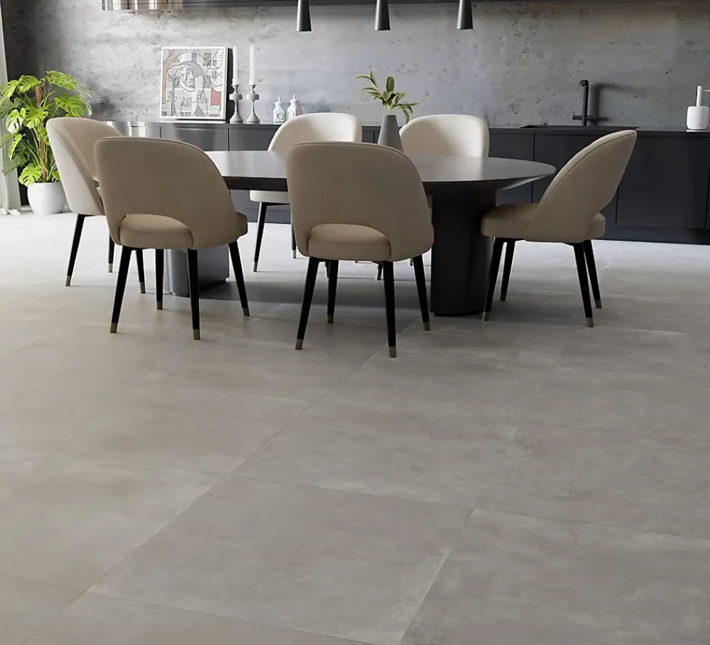 Energie Ker Carrelage Loft EK Ash - Mat 120 x 120cm ( vendu par boite de 2,88 m² )- Carrelage Sol Effet Béton