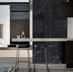 Energie Ker Carrelage Sol Effet Marbre<Carrelage Marquina brillant Noir - brillant 30 x 30cm ( vendu par boite de 0,63 m² )