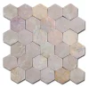 Pegane Mosaïque Pour Pièce À Vivre|Mosaïque<Carrelage mosaïque / Plaque de mosaïque mur et sol en marbre naturel coloris rose - 33 x 33 cm