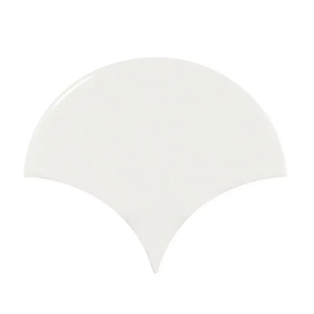 Aelle Carrelage Carrelage Mural Uni<Carrelage mur écaillon de poisson uni blanc brillant 10,6x12 cm SCALE FAN WHITE