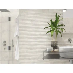 Aelle Carrelage Carrelage mur effet béton blanc perlé 32x99 cm DANXIA-R BLANCO- Carrelage Mural Effet Béton|Carrelage Mural Pour Douche
