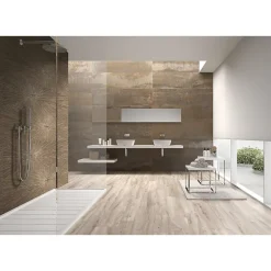 Aelle Carrelage Carrelage mur effet métal cuivre décoratif palletté 30x120 cm IONIC IMPACT COPPER- Faïence Pour Douche|Faïence Pour Cuisine