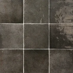 Aelle Carrelage Carrelage Sol Effet Pierre<Carrelage mur effet pierre noir 10x10 cm brillant - VERTICALE SOOT