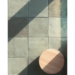 Aelle Carrelage Carrelage mur effet pierre gris vert 10x10 cm brillant - VERTICALE GREEN FIELD- Carrelage Sol Effet Pierre