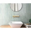 Aelle Carrelage Carrelage mur effet zellige vert menthe brillant 6x24,6 cm TRIBECA SEAGLASS MINT- Carrelage Sol Uni|Carrelage Sol Pour Wc