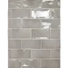 Aelle Carrelage Carrelage Mural Uni<Carrelage mur effet zellige gris 7,5x15 cm MANACOR MERCURY GREY