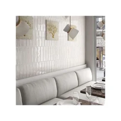 Aelle Carrelage Carrelage Mural Uni|Carrelage Mural Pour Cuisine<Carrelage mur effet zellige blanc 7,5x30 cm MASIA BLANCO