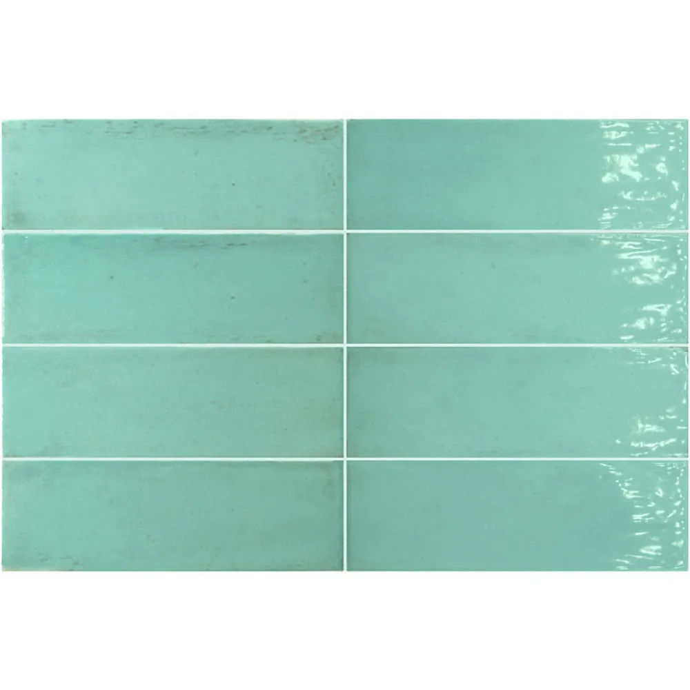 Aelle Carrelage Carrelage Sol Pour Salle De Bains<Carrelage mur effet zellige bejmat marocain 5X15 cm turquoise brillant FANGO AQUAMARINE