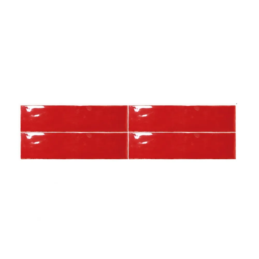 Aelle Carrelage Carrelage mur effet zellige rouge 7,5x30 cm MASIA ROSSO- Carrelage Mural Uni|Carrelage Mural Pour Pièce À Vivre