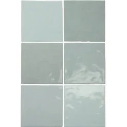 Aelle Carrelage Carrelage mur effet zellige bejmat bleu 13,2x13,2 cm ARTISAN AQUA- Carrelage Mural Uni|Carrelage Mural Pour Cuisine