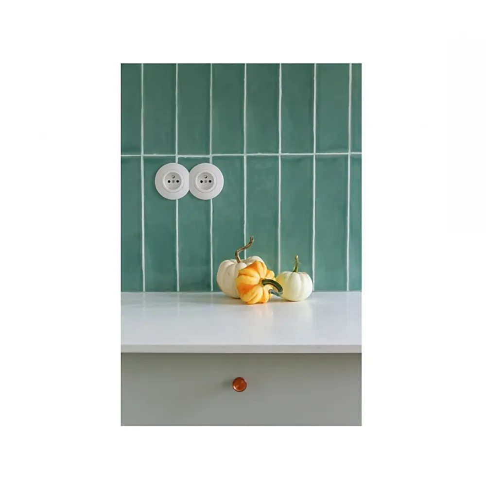 Aelle Carrelage Carrelage mur effet zellige bleu turquoise 7,5x30 cm MASIA JADE- Carrelage Mural Uni|Carrelage Mural Pour Pièce À Vivre