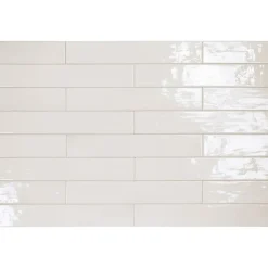 Aelle Carrelage Carrelage Mural Uni<Carrelage mur effet zellige blanc 6,5x40 cm MANACOR WHITE